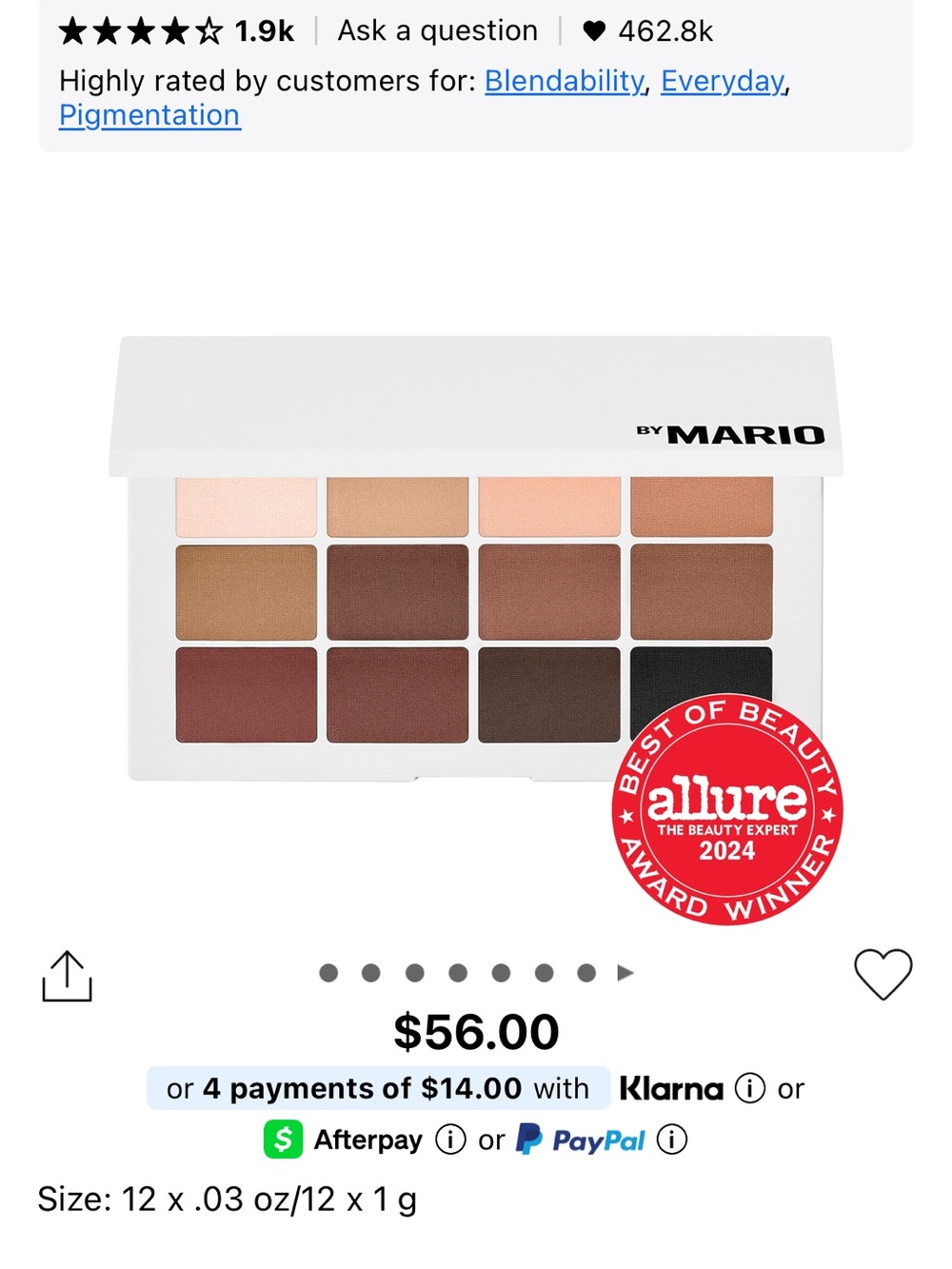MAKEUP BY MARIO Master Mattes Eyeshadow Palette - neutrals - Picture 4 of 4